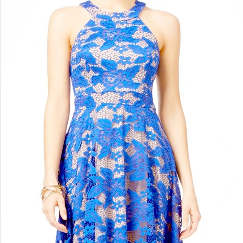INC lace halter fit and flare. Size 6